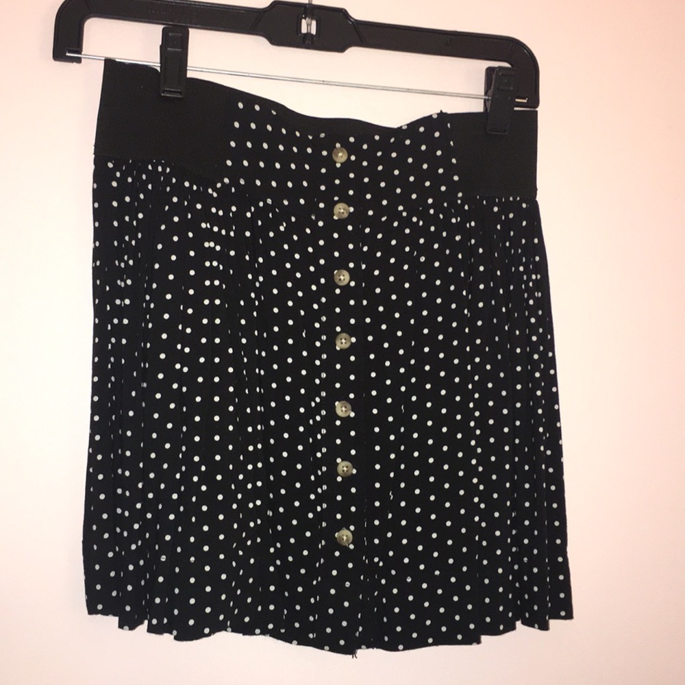 Black and white polka dot skirt